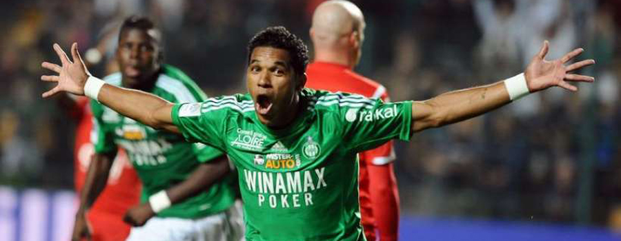 Brandao a signé un doublé,ses premiers buts a Geoffroy-Guichard