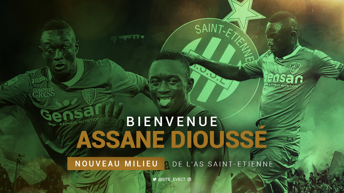 Flocage Footpress AS Saint-Etienne Diousse 2017/2018 Away Doré – Neuf