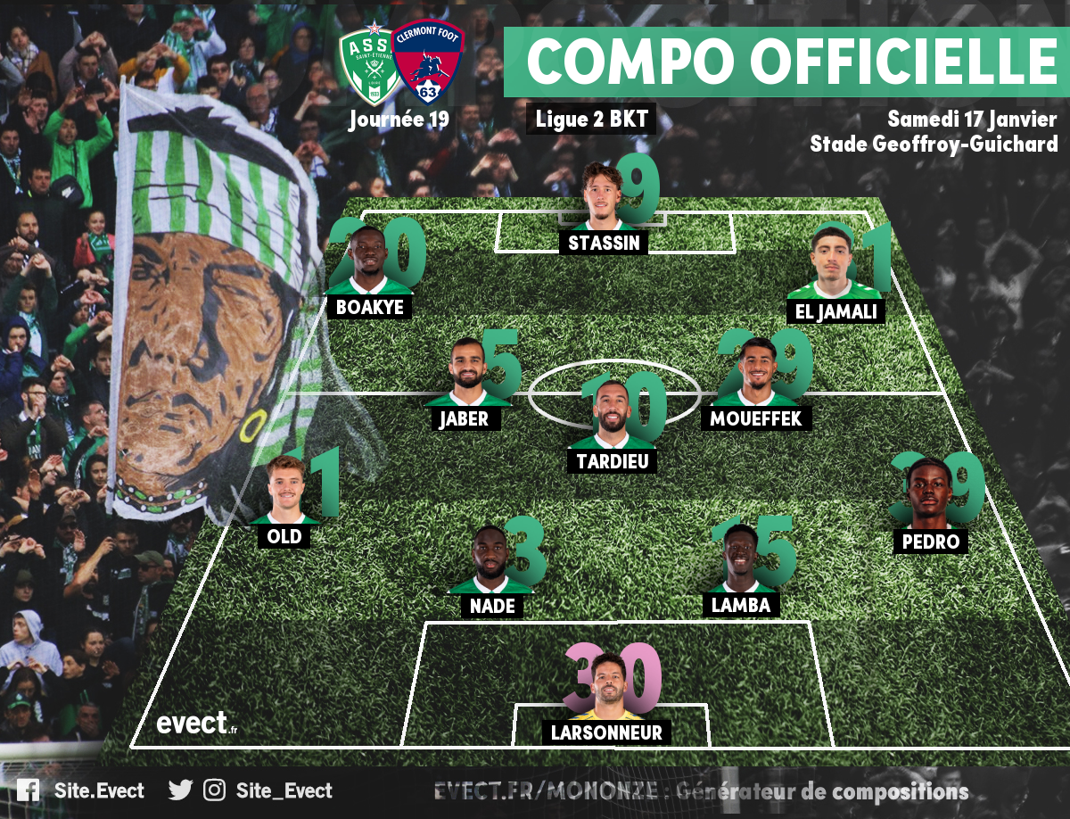 🚨 Le onze de départ de l'ASSE avec plusieurs changements #ASSE