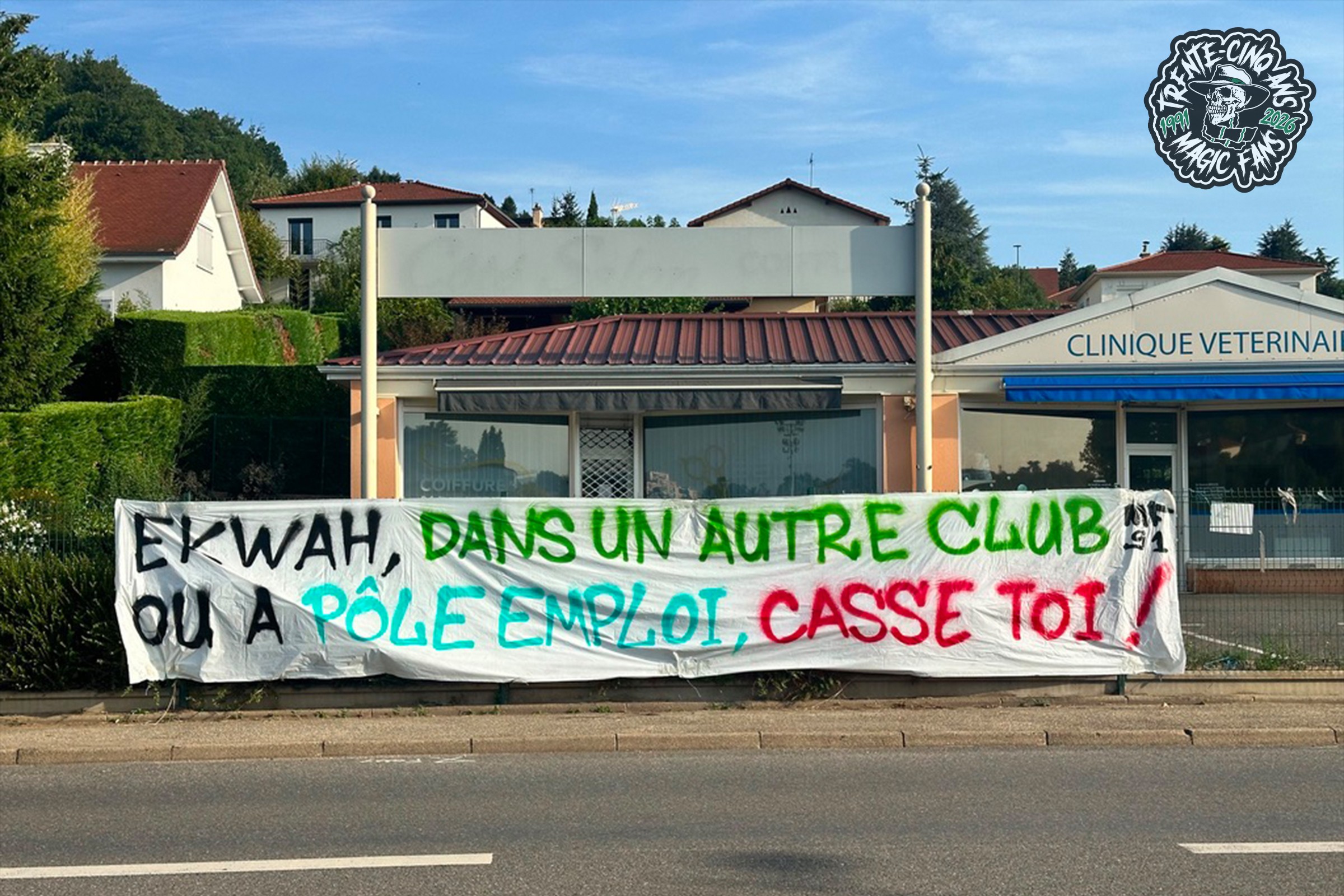 Les MF91 déploient un nouveau message à l'encontre d'Ekwah à L'Etrat #ASSE