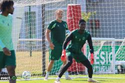 Entrainement des Verts avant Clermont - Photothèque