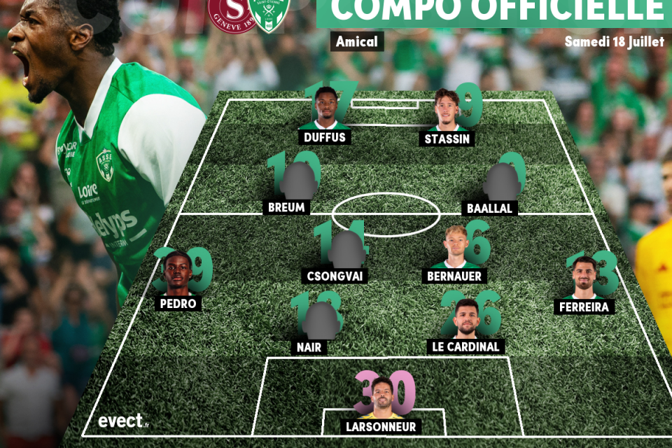 ASSE - La compo' de Cathro avec trois recrues pour défier le Servette